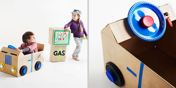 cardboard car