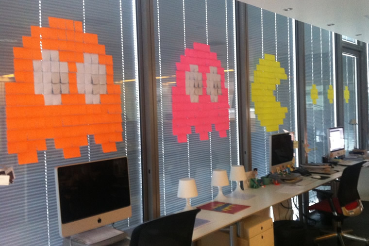 pacman post-it waar